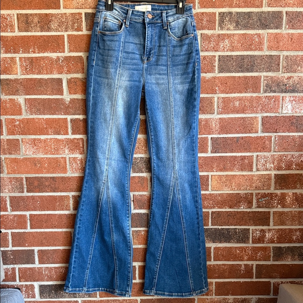 Risen flare jeans size 7/28 blue denim women's